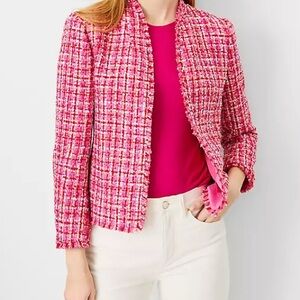 Ann Taylor Pink Tweed Women's Jacket